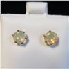 Image 1 : 10K YELLOW GOLD OPAL (1.28CT)  EARRINGS (WEIGHT 0.77G)