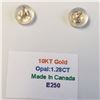 Image 2 : 10K YELLOW GOLD OPAL (1.28CT)  EARRINGS (WEIGHT 0.77G)