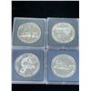 Image 2 : 5 ASSORTED CANADIAN 50% SILVER COMMEMORATIVE DOLLARS