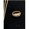 Image 2 : 14K CHAIN (15") & 10K RING (4.5G TOTAL)