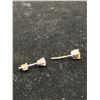 Image 2 : SINGLE 14K EARRING SET WITH DIAMOND (.27CT) & SINGLE 10K EARRING SET WITH DIAMOND (.20CT) (0.5G