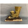 Image 2 : BRONZE ACHAEMENID PERSIAN LION REPLICA VASE & BRONZE & GLASS ACHAEMENID PERSIAN LION