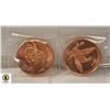 Image 1 : 2 X 1 OZ FINE COPPER "HAPPY HALLOWEEN" COINS