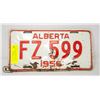 Image 1 : VINTAGE 1956 ALBERTA LICENSE PLATES- SET OF 2