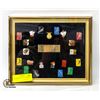 Image 1 : 1988 FRAMED SET OF OLYMPIC PINS- 21 TOTAL