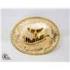 Image 1 : BELT BUCKLE- 1978 "HAWAII" SILVER/GOLD WHALE