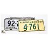 Image 1 : VINTAGE 1940'S ALBERTA LICENSE PLATES- ASSORTED