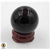 Image 1 : #309-NATURAL BLACK OBSIDIAN SPHERE BALL