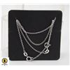 Image 1 : #11-STERLING SILVER 925 NECKLACE 2PCS /18"