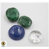 Image 1 : #161-LAPIZ  LAZULI,EMERALD,RUTITE QZ 69.15CT