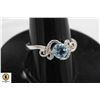 Image 1 : #274-SKY BLUE TOPAZ & CZ RING SIZE 7.75