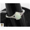 Image 1 : #305-UNHEATED EITHOPIA OPAL & CZ RING SIZE 7.75