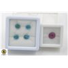 Image 1 : #113-HEATD RUBY 2.20CT & BLUE APATITE 4.80CT