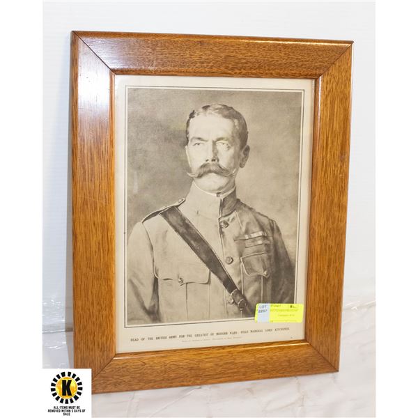 ANTIQUE WOOD FRAMED PHOTO OF LORD