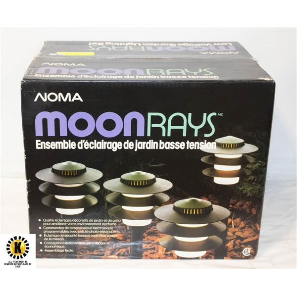 NOMA MOONRAYS GARDEN LIGHTING SET- NEW IN BOX