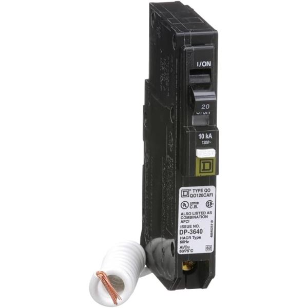 NEW SCHNEIDER SQUARE D 20AMP ARC FAULT BREAKER