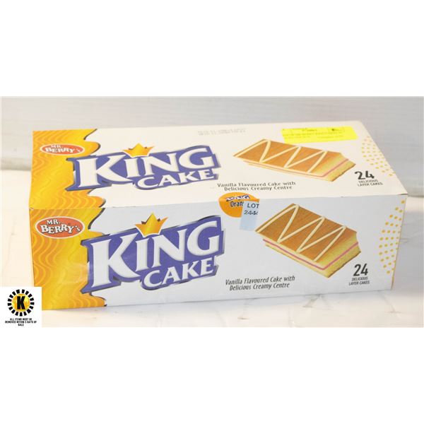 BOX OF MR BERRY KING CAKES 24 PACKS PER BOX