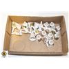 BOX OF MINIATURE PORCELAIN BELLS, 21 DIFFERENT