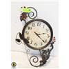 METAL IVY CLOCK NEW BATTERY