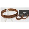 11)  COPPER BANGLE BRACELET AND TRIPLE TWISTED