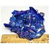 Image 1 : 6)  BLUE QUARTZ CRYSTALS MINERAL SPECIMEN, 87.6