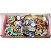 31)  BOX CONTAINING DOZENS OF ASSORTED LAPEL PINS