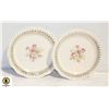 2 - 10" PLATES - FRENCH SAXON CHINA (22 KT GOLD)