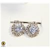 Image 1 : ESTATE SOLITAIRE EARRINGS IN BOX-ESTATE