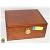 NEW WOODEN LOCKABLE STASH BOX W/ INSERTS