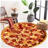 Image 1 : 180CM PIZZZAAA! PRINT FUNNY FOOD BLANKET