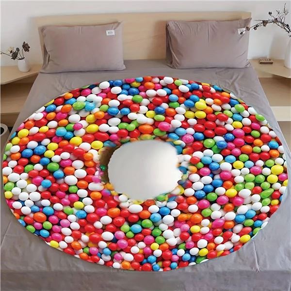 180CM SPRINKLED DONUT PRINT FUNNY FOOD BLANKET