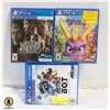 Image 1 : LOT OF 3 PS4 PLAYSTATION 4 VIDEO GAMES