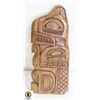 WEST COAST HAIDA NATIVE WOOD CARVING, SIGNED