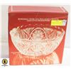 Image 1 : BOHEMIA HAND CUT CRYSTAL SALAD BOWL- NEW IN BOX