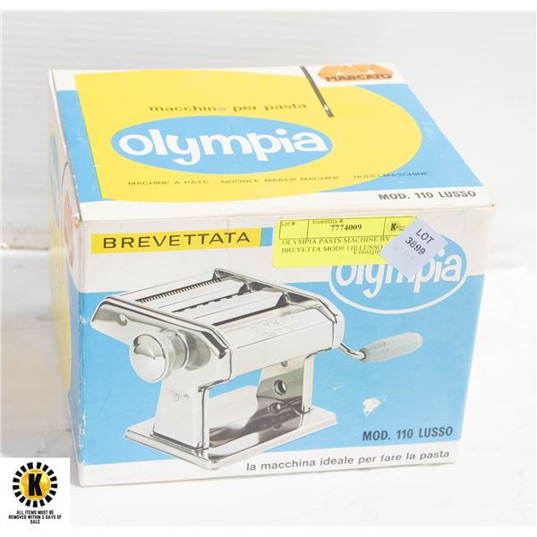 OLYMPIA PASTS MACHINE BY BREVETTA MOD# 110 LUSSO