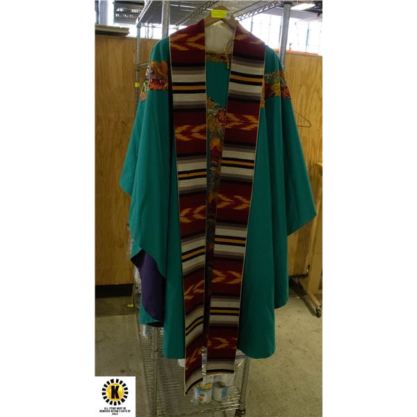 VINTAGE CREE HANDMADE PRIESTS CHASUBLE & STOLE