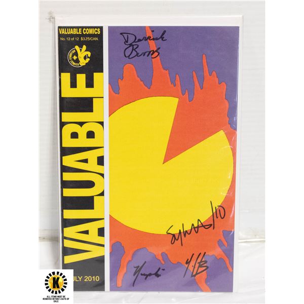 VALUABLE COMIS #12 SIGNED DERRICK BURNS COMIC