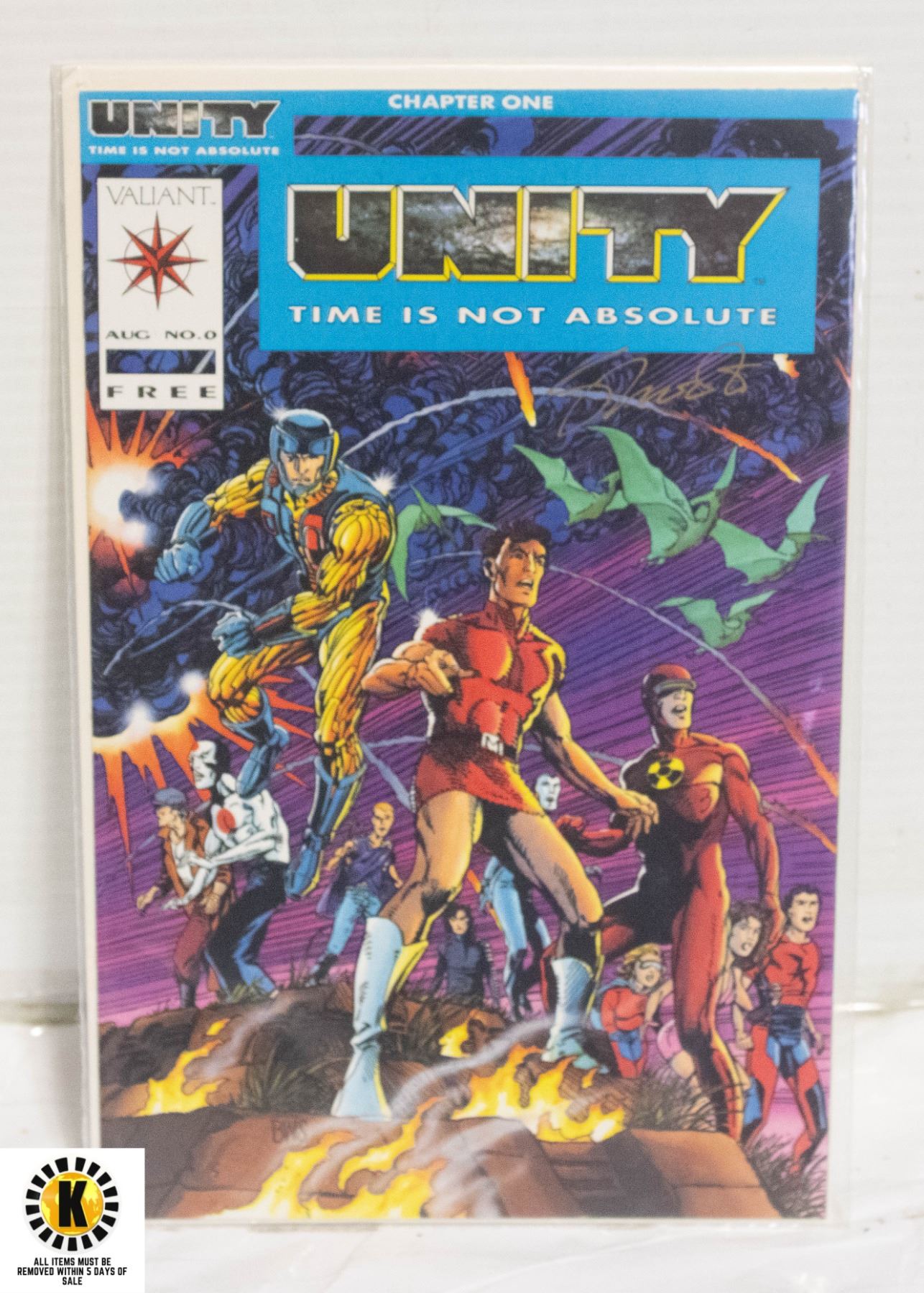 VALIANT UNITY #0 SIGNED JIM SHOOTER COMIC