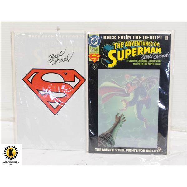 DC SUPERMAN #500 SIGNED J. ORDWAY COMIC LOT