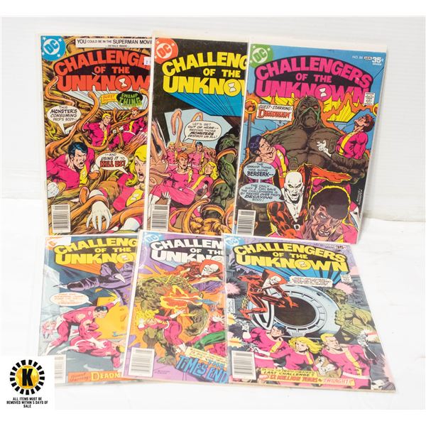 DC CHALLNEGERS OF THE UNKNOWN #82-87 COMIC LOT