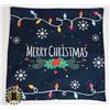 NEW MERRY CHRISTMAS LIGHTS AND SNOWFLAKES PILLOW