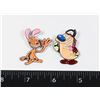 SET OF NEW REN AND STIMPY THEME LAPEL PINS