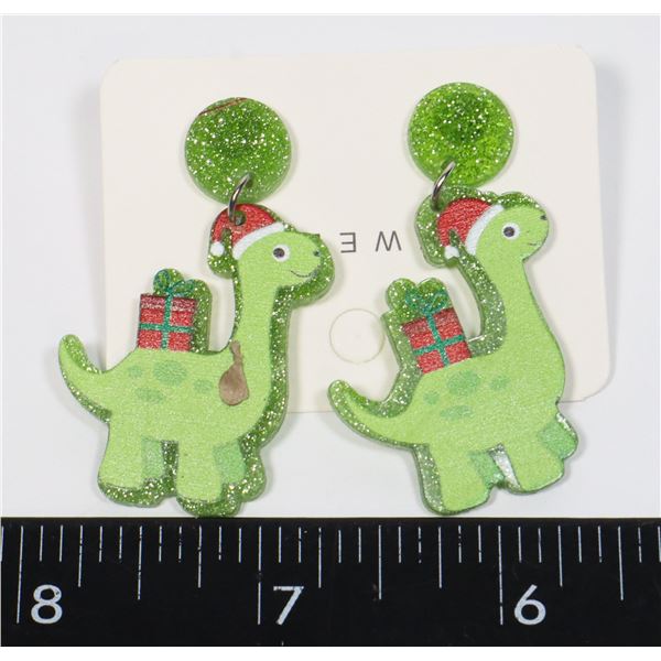 NEW CHRISTMASBRONTOSAURUS DROP EARRINGS