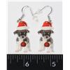 NEW CHRISTMAS PUPPY DROP EARRINGS