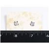 Image 1 : NEW RHINESTONE CAT STUD EARRINGS