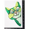 NEW SASSY GREEN CAT WINDOW DECAL