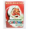 NEW VINTAGE STYLE WOOLWORTH'S THEME SANTA METAL