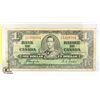 1937 VINTAGE BANK OF CANADA DOLLAR BILL