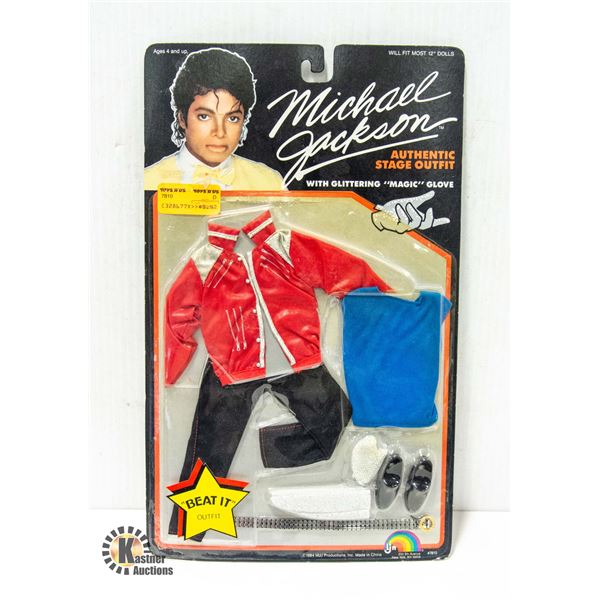 NEW 1984 MICHAEL JACKSON BEAT IT DOLL OUTFIT WITH