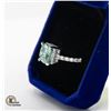Image 2 : 4.35 CARAT RECTANGULAR CUSHION CUT GREENISH BLUE